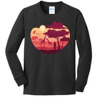 African Landscape Kids Long Sleeve Shirt