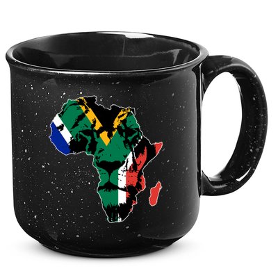 African Lion Flag 15oz Campfire Ceramic Mug