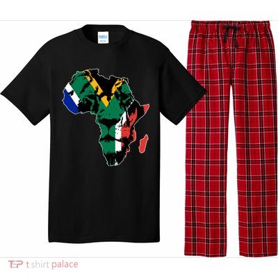 African Lion Flag Pajama Set