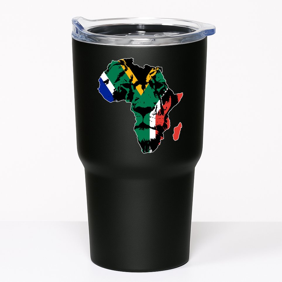 African Lion Flag Tumbler