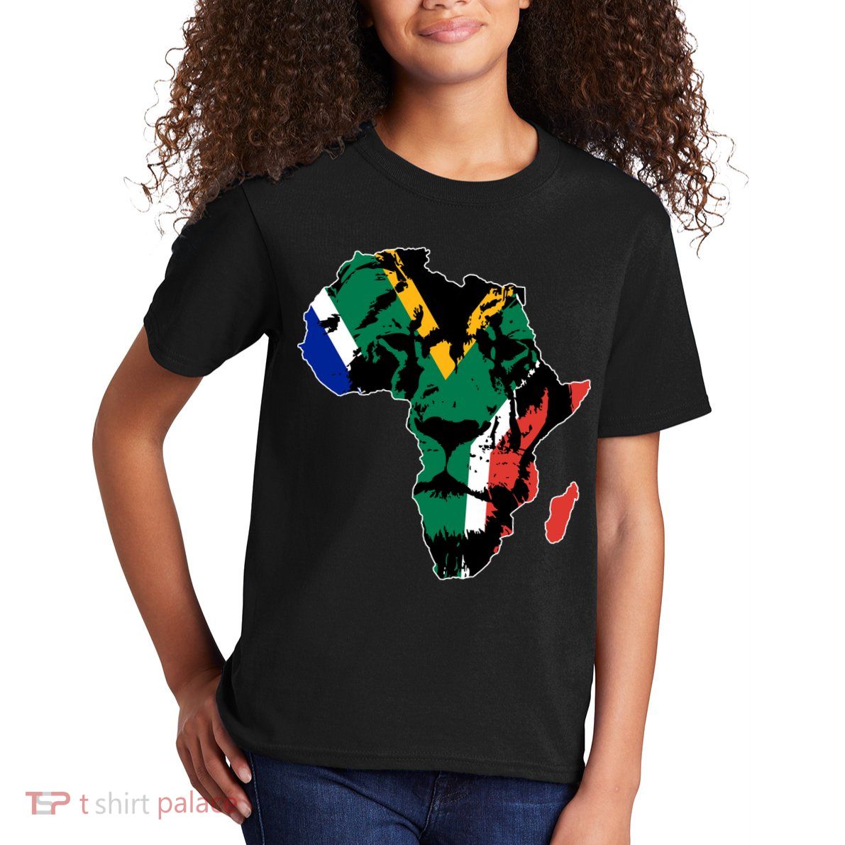 African Lion Flag Kids T-Shirt
