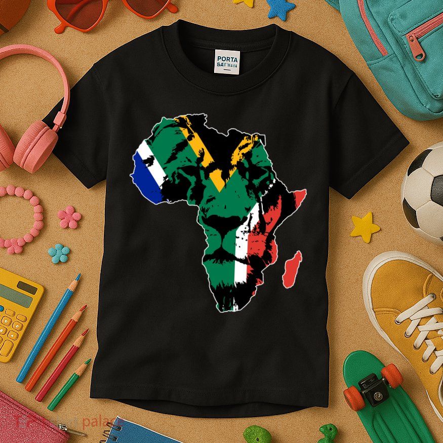 African Lion Flag Kids T-Shirt