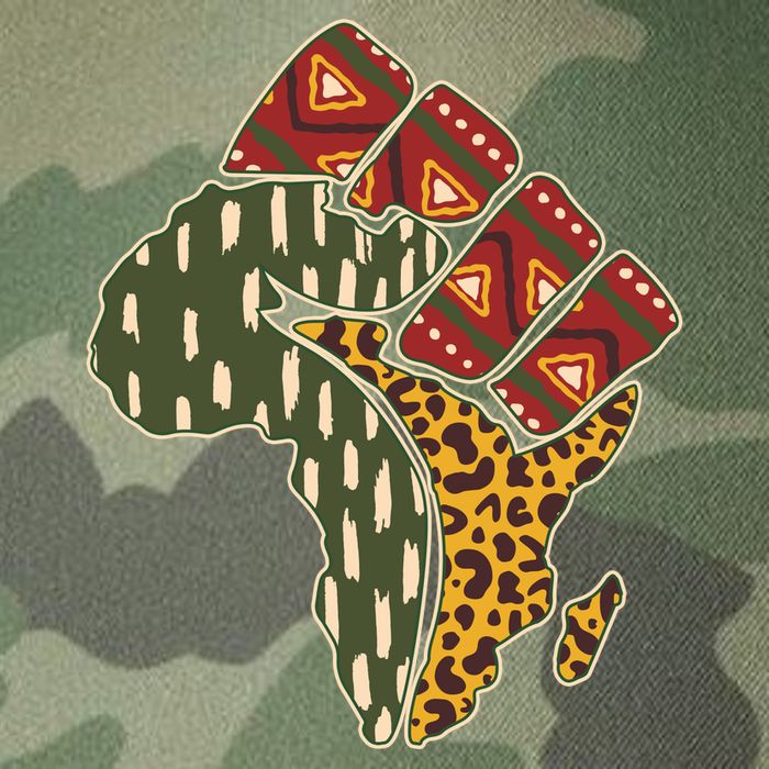 African Patterns Protest Fist Legacy Tie Dye Trucker Hat
