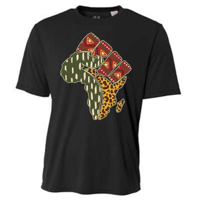 African Patterns Protest Fist Cooling Performance Crew T-Shirt