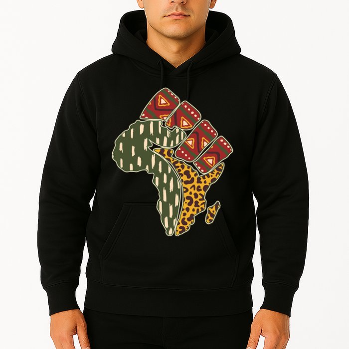 African Patterns Protest Fist Hoodie