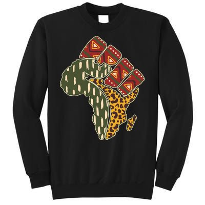 African Patterns Protest Fist Sweatshirt