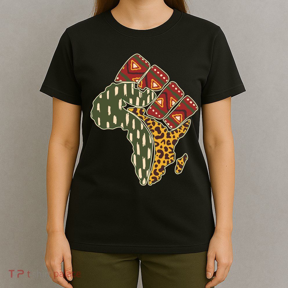 African Patterns Protest Fist T-Shirt