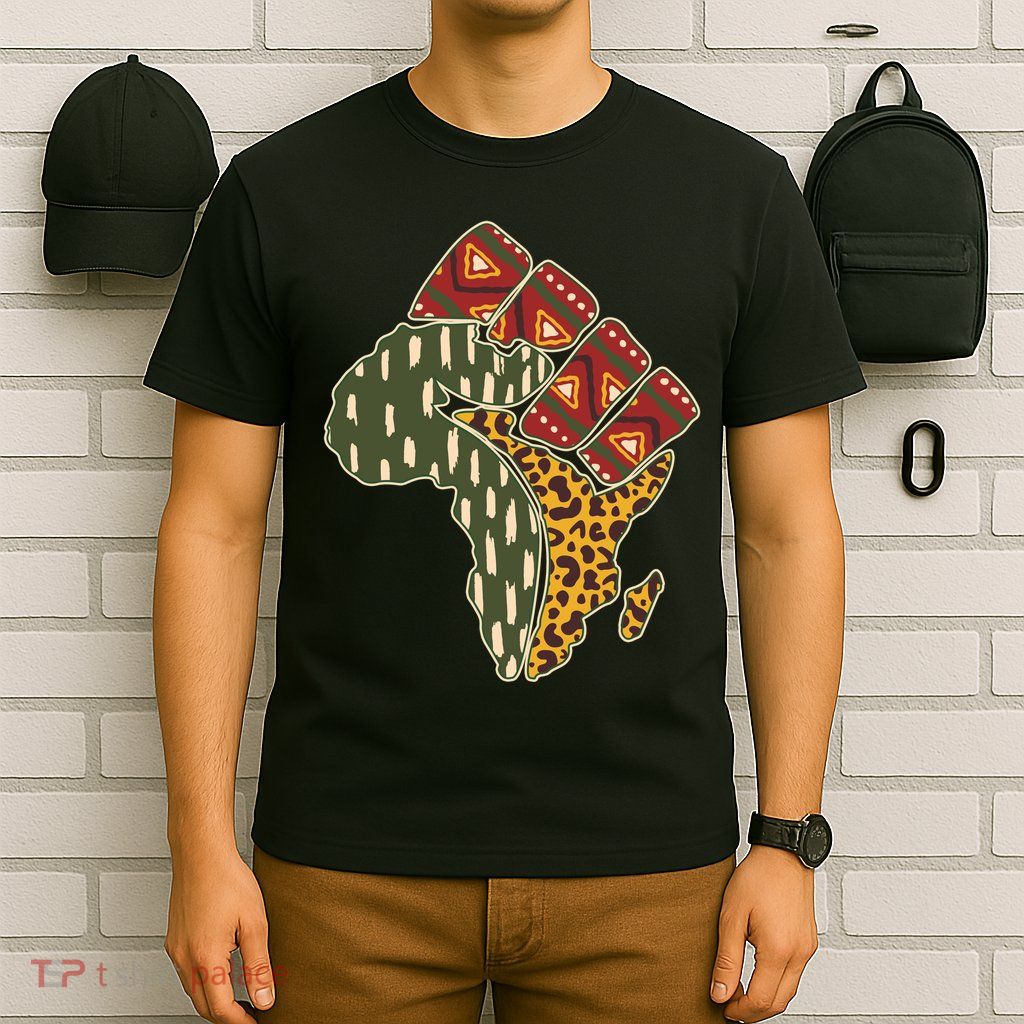 African Patterns Protest Fist T-Shirt