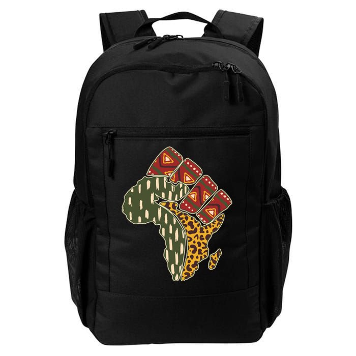 African Patterns Protest Fist Daily Commute Backpack