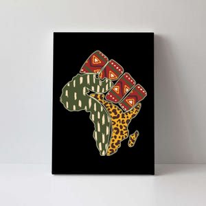 African Patterns Protest Fist Canvas