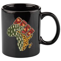 African Patterns Protest Fist 11oz C Handle Ceramic Mug