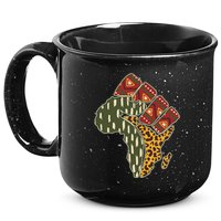 African Patterns Protest Fist 15oz Campfire Ceramic Mug