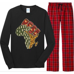 African Patterns Protest Fist Long Sleeve Pajama Set