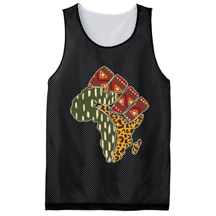 African Patterns Protest Fist Mesh Reversible Basketball Jersey Tank