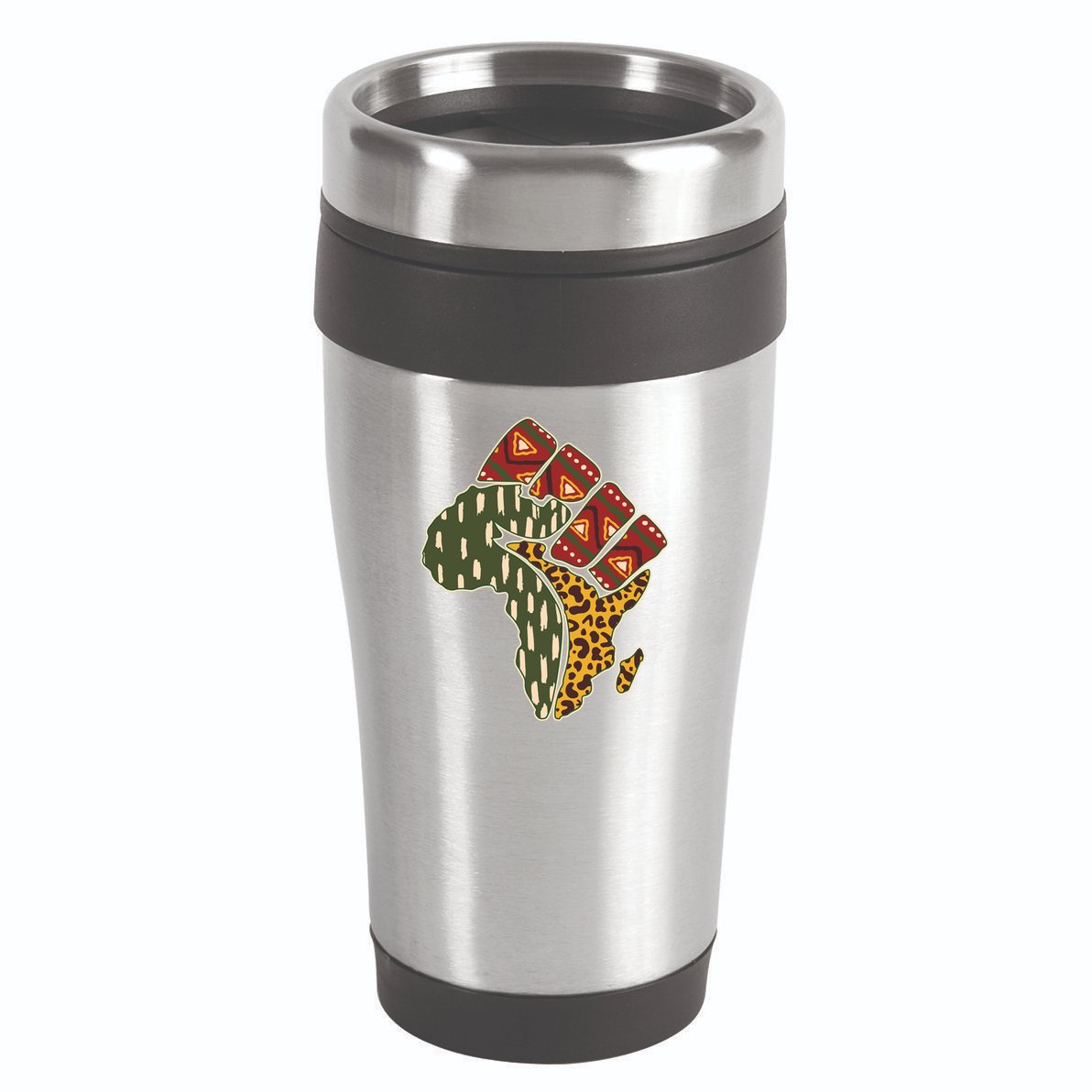 African Patterns Protest Fist 16oz Travel Tumbler