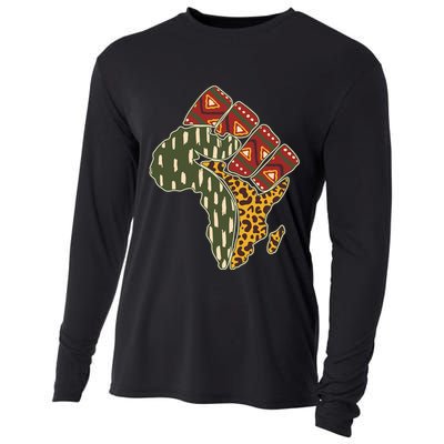 African Patterns Protest Fist Cooling Performance Long Sleeve Crew