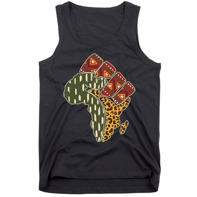 African Patterns Protest Fist Tank Top