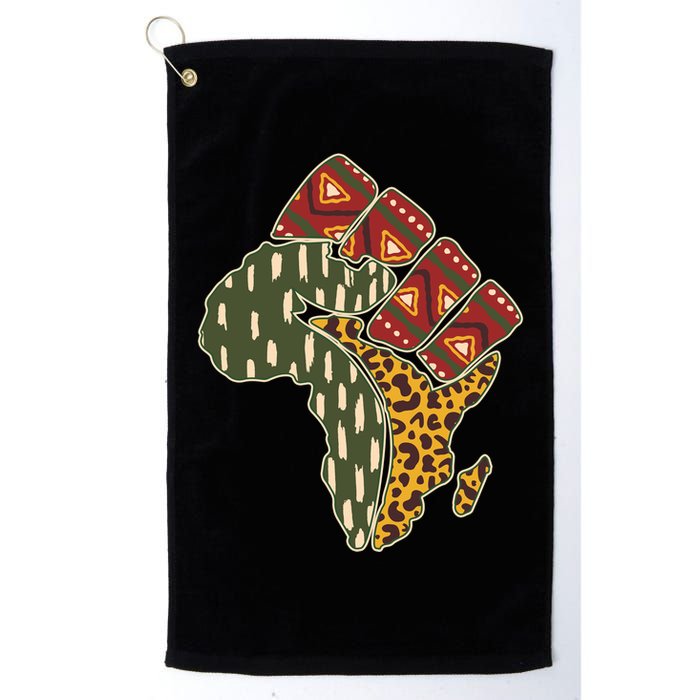 African Patterns Protest Fist Golf Towel