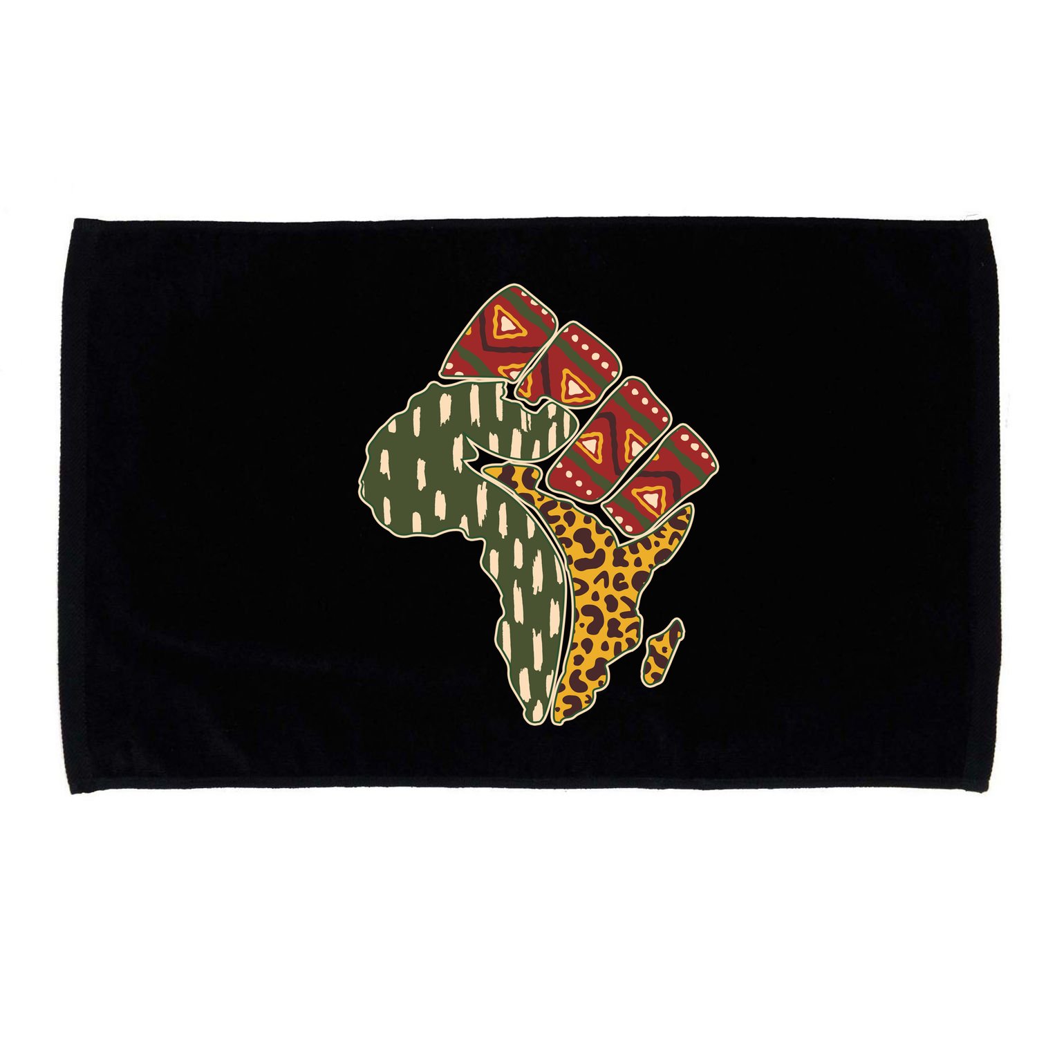 African Patterns Protest Fist Microfiber Hand Towel