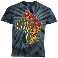 African Patterns Protest Fist Kids Tie-Dye T-Shirt