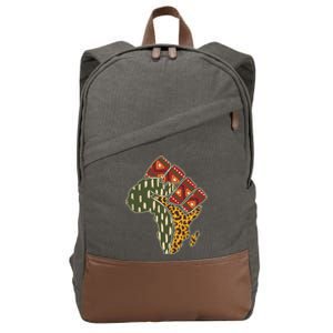 African Patterns Protest Fist Cotton Canvas Backpack