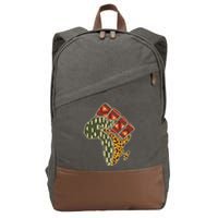 African Patterns Protest Fist Cotton Canvas Backpack