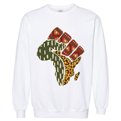 African Patterns Protest Fist Garment-Dyed Sweatshirt