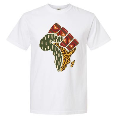 African Patterns Protest Fist Garment-Dyed Heavyweight T-Shirt