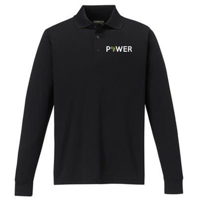 African Power Performance Long Sleeve Polo