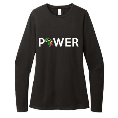 African Power Womens CVC Long Sleeve Shirt