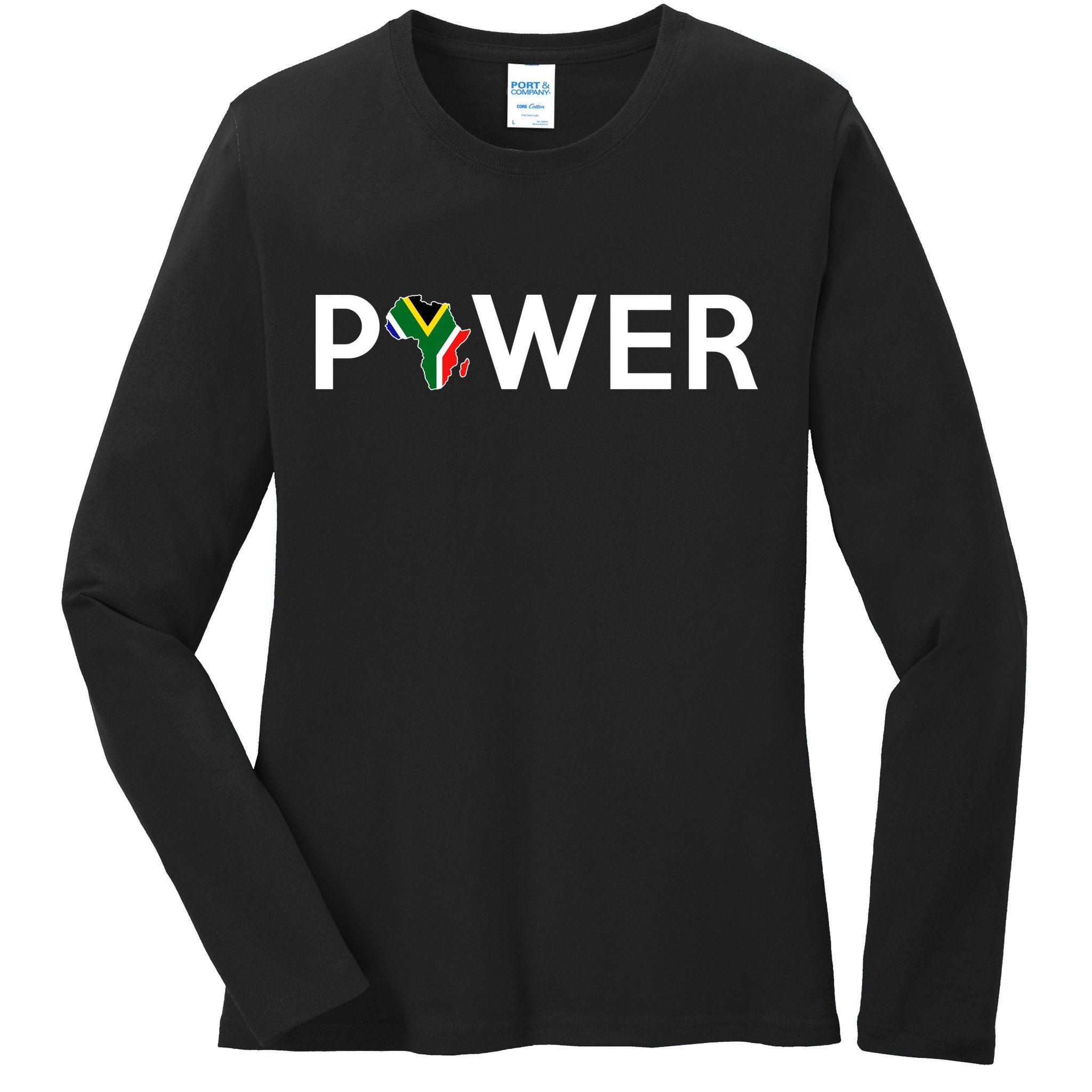 African Power Ladies Long Sleeve Shirt
