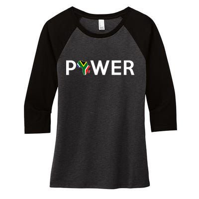 African Power Women's Tri-Blend 3/4-Sleeve Raglan Shirt