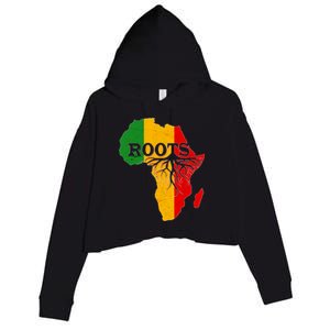 African Roots Black History Month Crop Fleece Hoodie