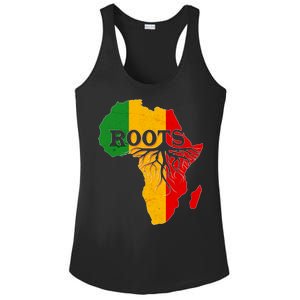 African Roots Black History Month Ladies PosiCharge Competitor Racerback Tank