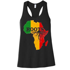 African Roots Black History Month Women's Racerback Tank