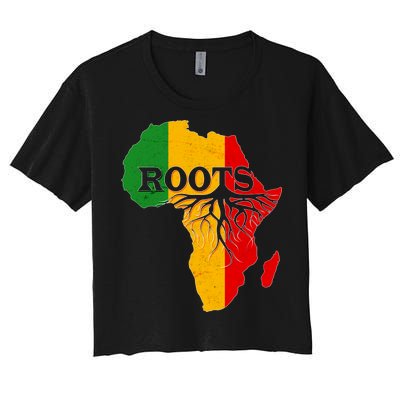 African Roots Black History Month Women's Crop Top Tee