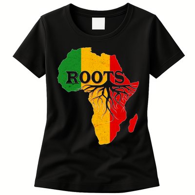 African Roots Black History Month Womens T-Shirt