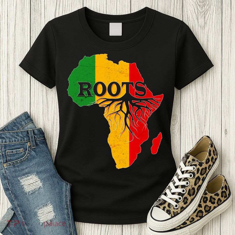 African Roots Black History Month Womens T-Shirt