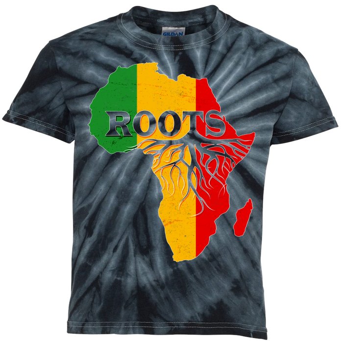 African Roots Black History Month Kids Tie-Dye T-Shirt