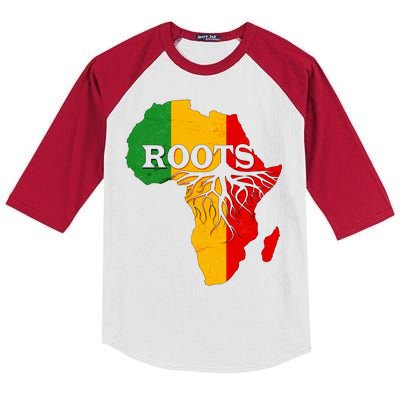 African Roots Black History Month Kids Colorblock Raglan Jersey