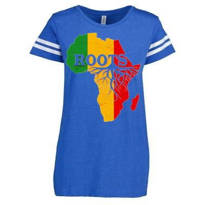 African Roots Black History Month Enza Ladies Jersey Football T-Shirt