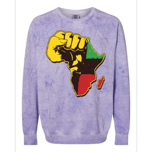 African Traditional Colors Protest Fist Colorblast Crewneck Sweatshirt