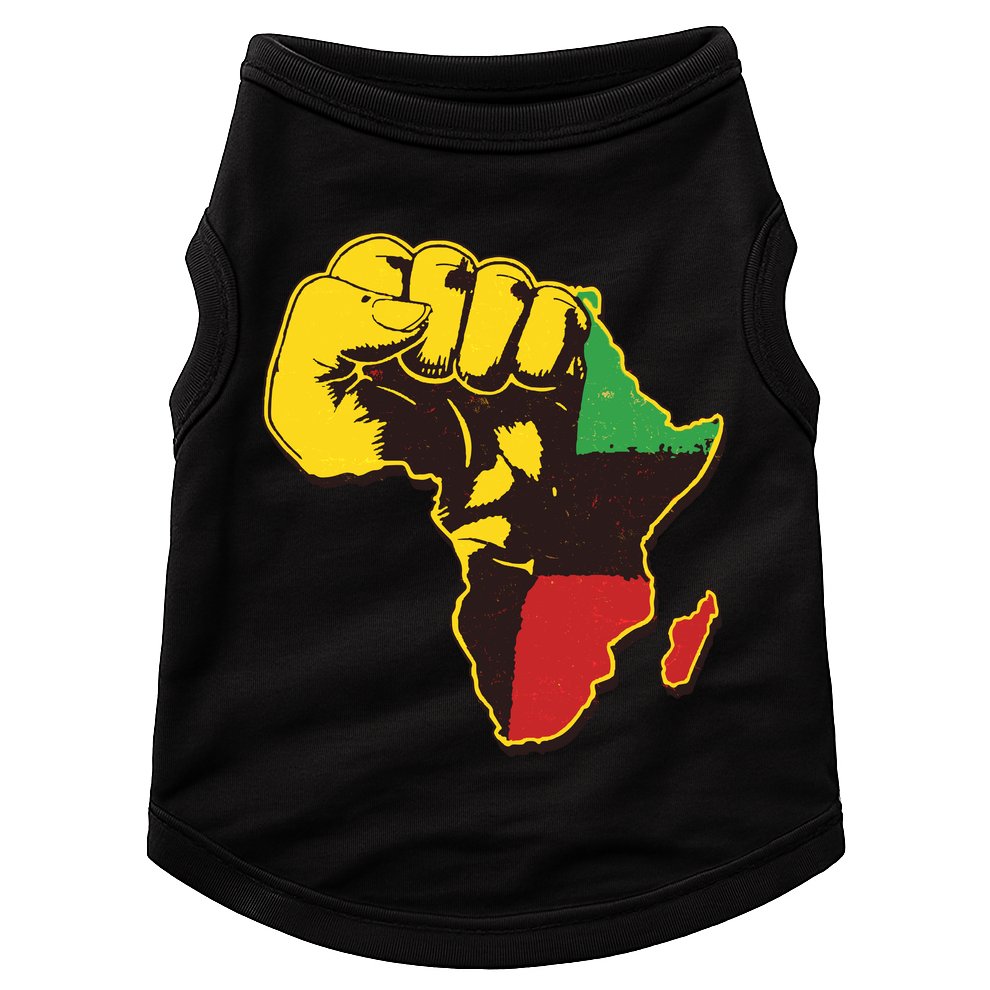 African Traditional Colors Protest Fist Doggie Tank