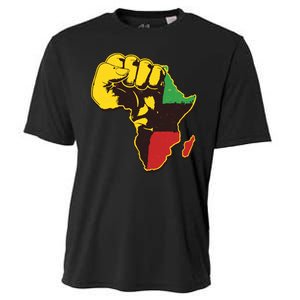 African Traditional Colors Protest Fist Cooling Performance Crew T-Shirt