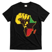 African Traditional Colors Protest Fist T-Shirt