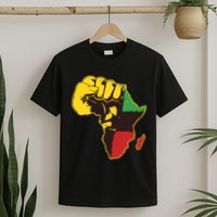 African Traditional Colors Protest Fist T-Shirt