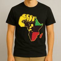 African Traditional Colors Protest Fist T-Shirt
