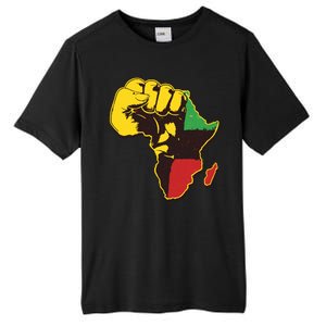 African Traditional Colors Protest Fist Tall Fusion ChromaSoft Performance T-Shirt