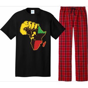 African Traditional Colors Protest Fist Pajama Set