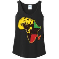 African Traditional Colors Protest Fist Ladies Essential Tank